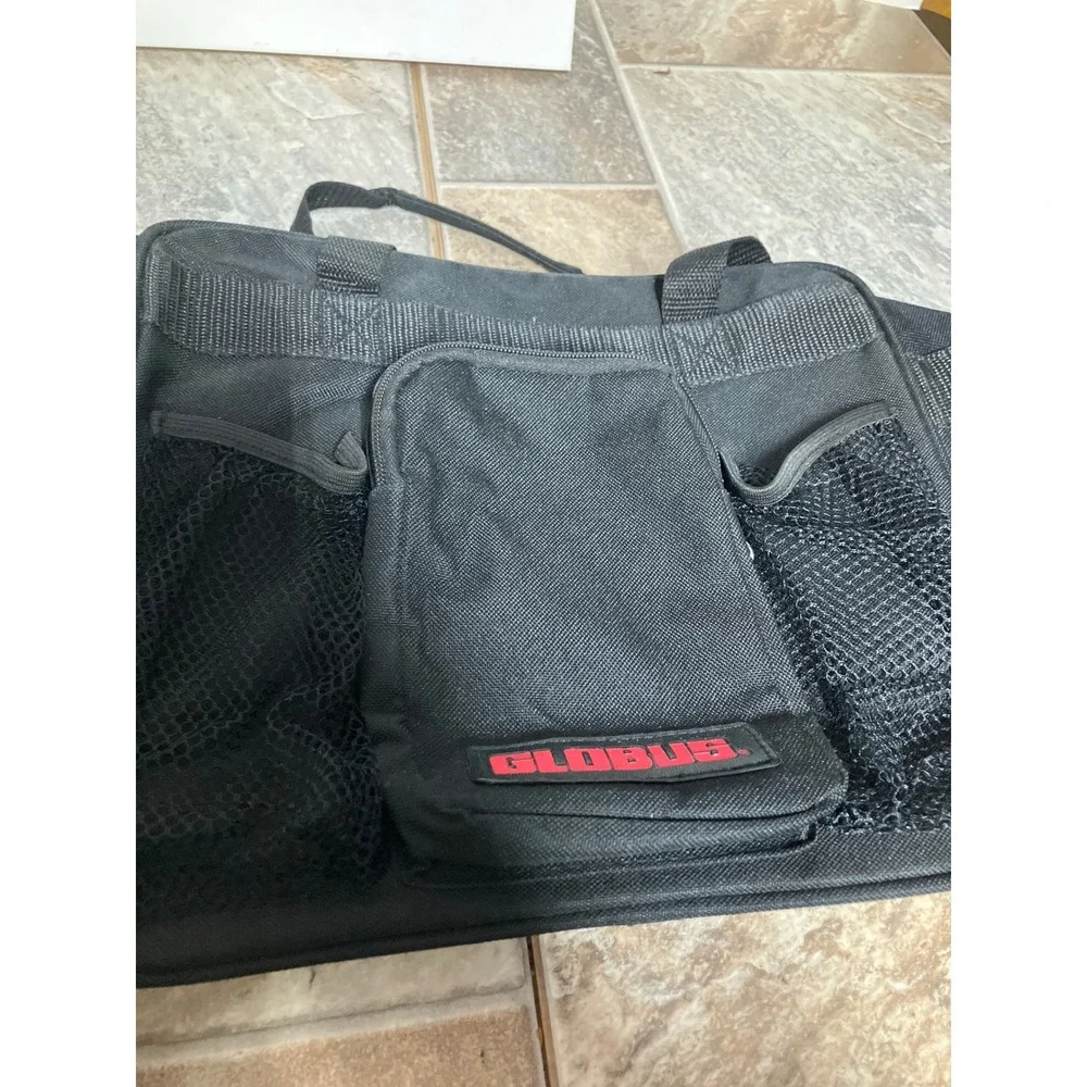 Globus Black Canvas Utility Laptop Bag Multi Pocket Organizer Work Commuter